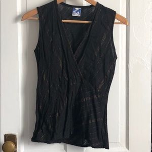 Black and shimmery Gold V neck Tank from Disney